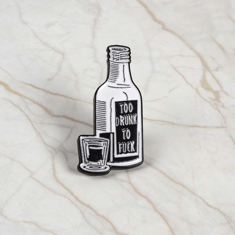 [Elegan] Botol Wine Bros Kerah Bros Fashion Perhiasan Aksesoris Botol Cangkir Juga Minum Wine Badge Pin Enamel Pin