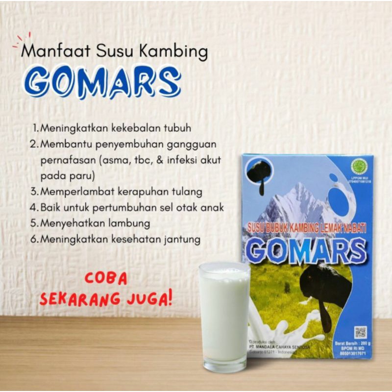 

susu kambing gomars