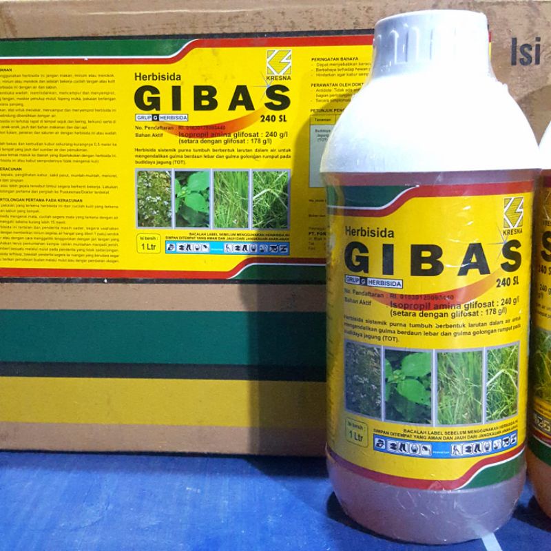 Pembasmi Rumput dan Gulma Herbisida GIBAS 240SL 1L