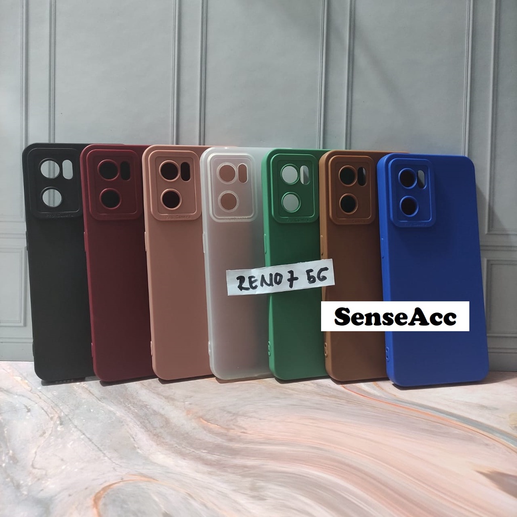 Pro Camera SoftCase Full Cover Matte Edge Case Oppo Reno 8T 4G Reno 7 5G Reno 7Z 5G SenseAcc