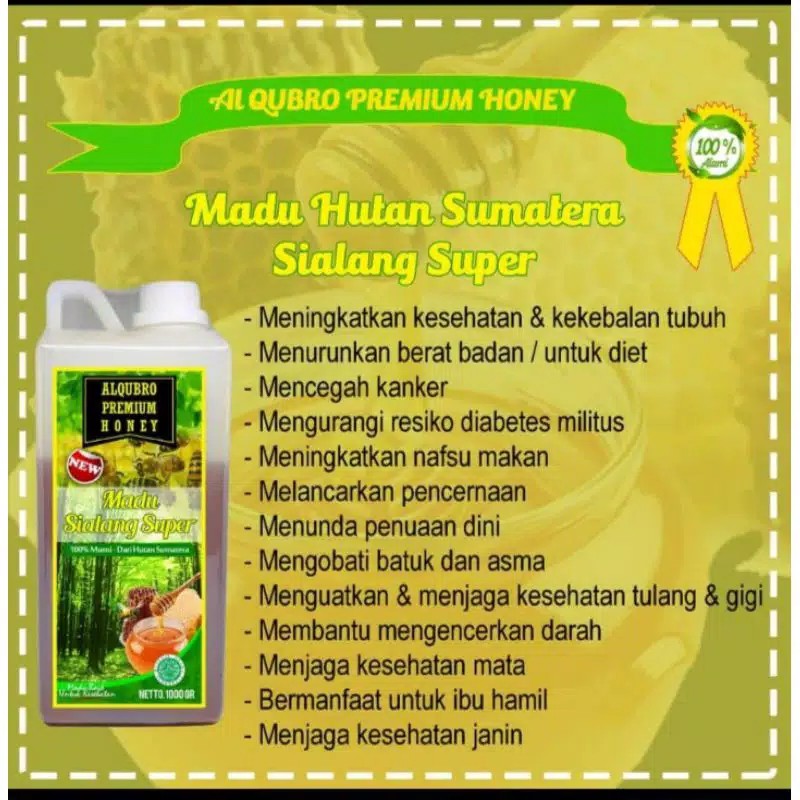 

MADU HUTAN SUMATERA SIALANG SUPER - NEW AL QUBRO REMIUM HONEY 1KG