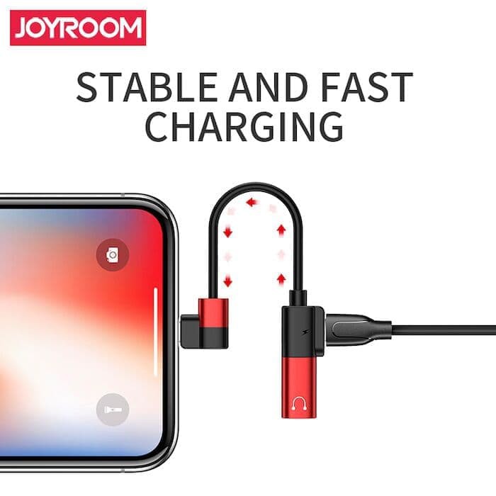 Joyroom Apple 3.5 charging audio adapter converter Black