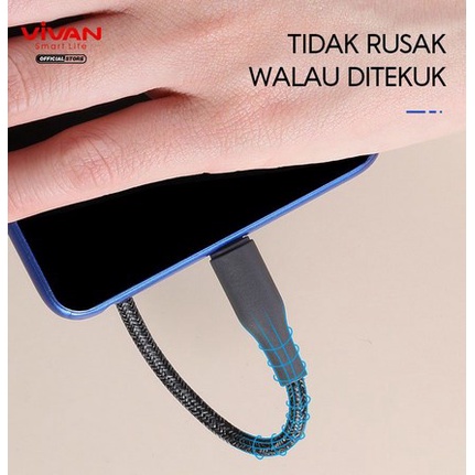 ITSTORE Kabel Data Vivan FM100S 2.4A Mikro USB Original