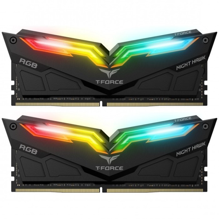 Team T-Force Night Hawk DDR4 3200Mhz 2X16GB RGB2 LED - Black