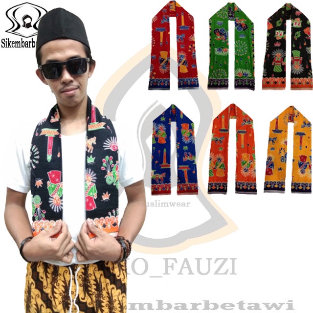 Cukin Betawi Syal Betawi Selendang Betawi Cukin Ondel Ondel Cukin Batik