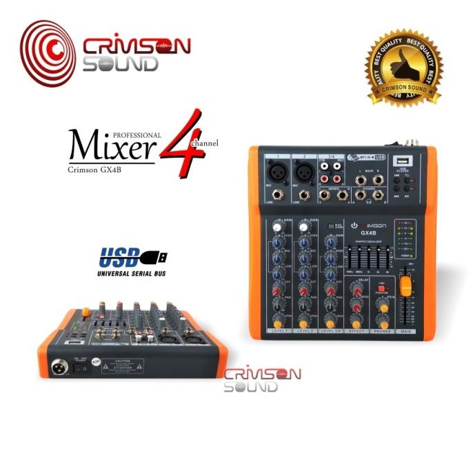 MIXER 4 Channel USB Equalizer CRIMSON GX4B Termurah