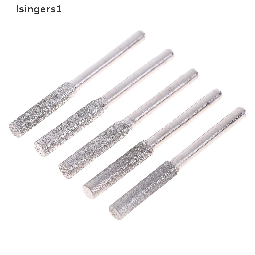 (lsingers1) 5 Pcs Alat Pengasah Gergaji Mesin Bentuk Silinder Lapis Berlian