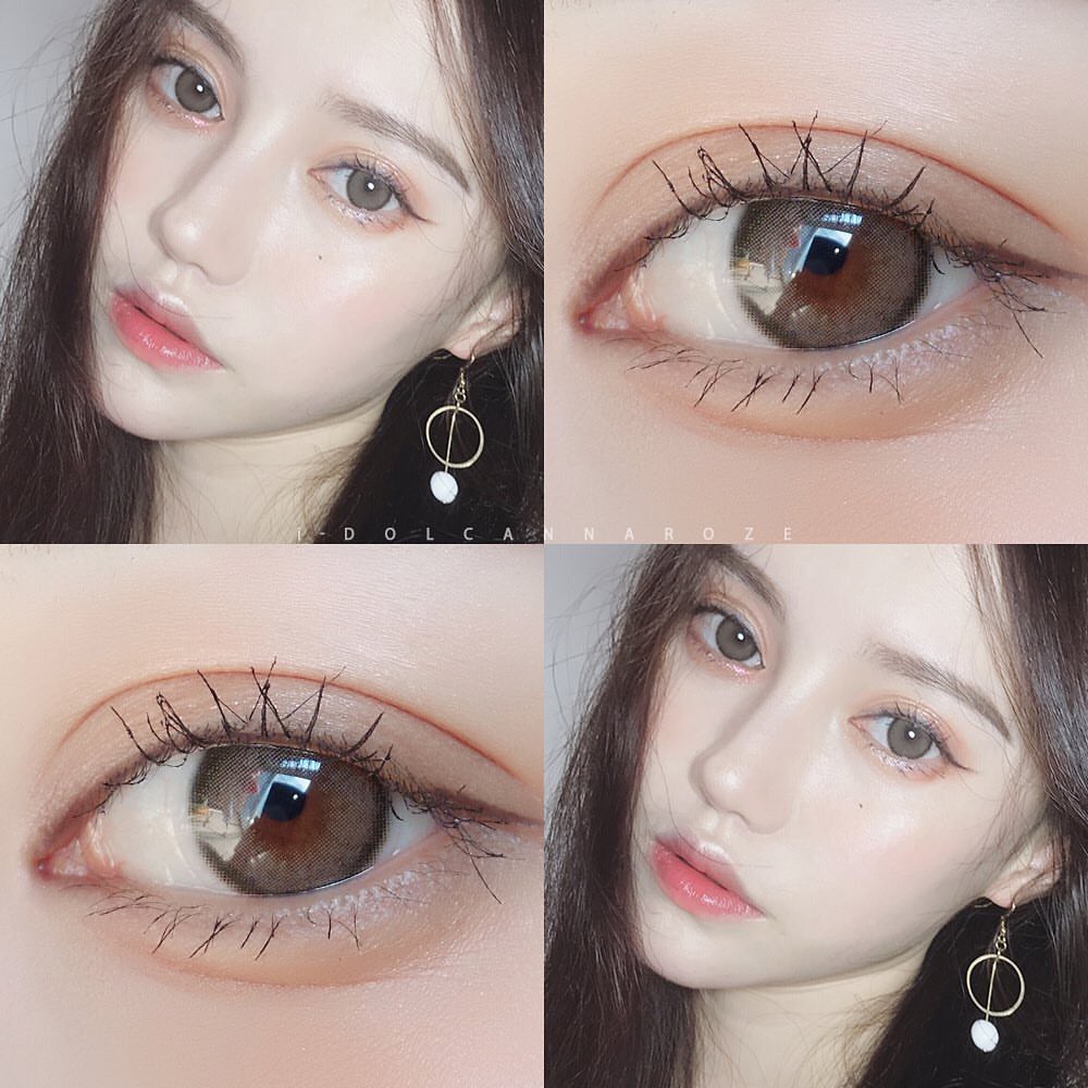 Softlens i-DoL Canna Roze Nude Brown Soft Lens Coklat by Princess Idol dupe Idollens Softlense Minus