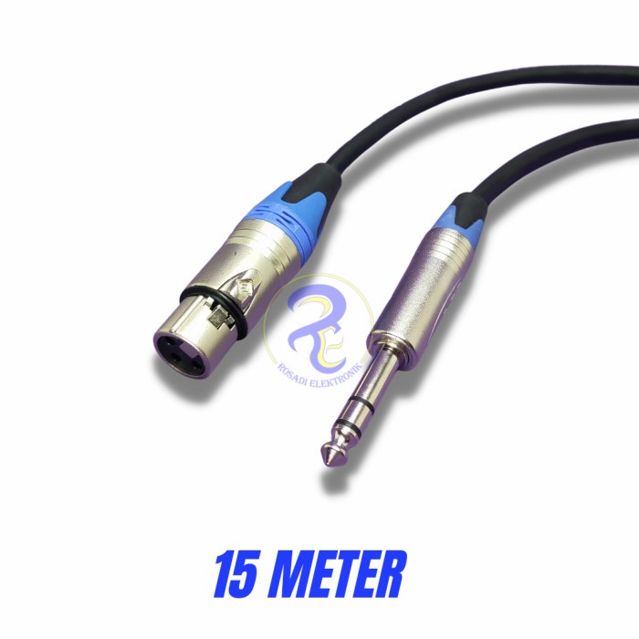 kabel mic Trs to xlr Female 6.5mm microphone cable 15 meter