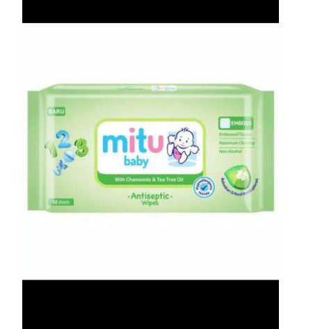 mitu baby wipes tisu basah antiseptic 50s