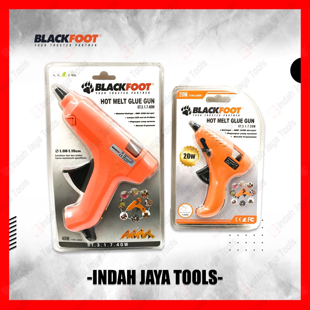 BLACKFOOT Hot Melt Glue Gun 7 mm Kecil - Lem Tembak Silikon