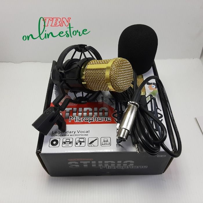 Mikrofon Mic Youtuber Condenser Bosstron BM 800 Microfon Kondenser Studio bm800 dengan Shock Proof Mount