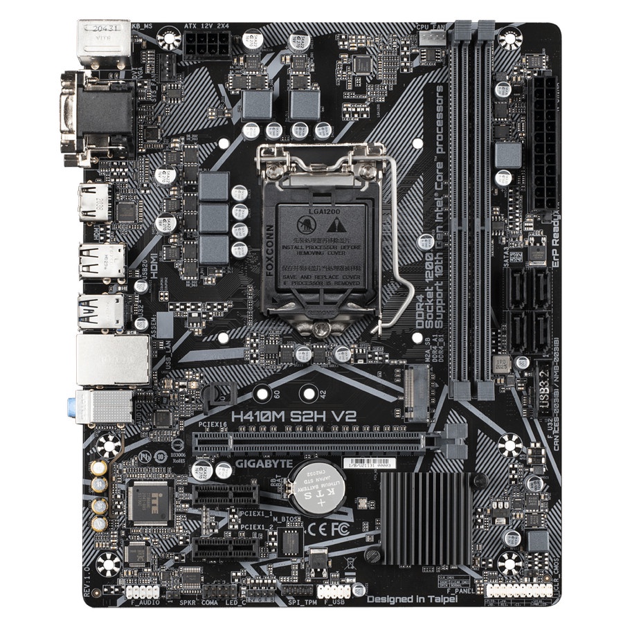 MOTHERBOARD GIGABYTE H410M S2H V2 LGA 1200