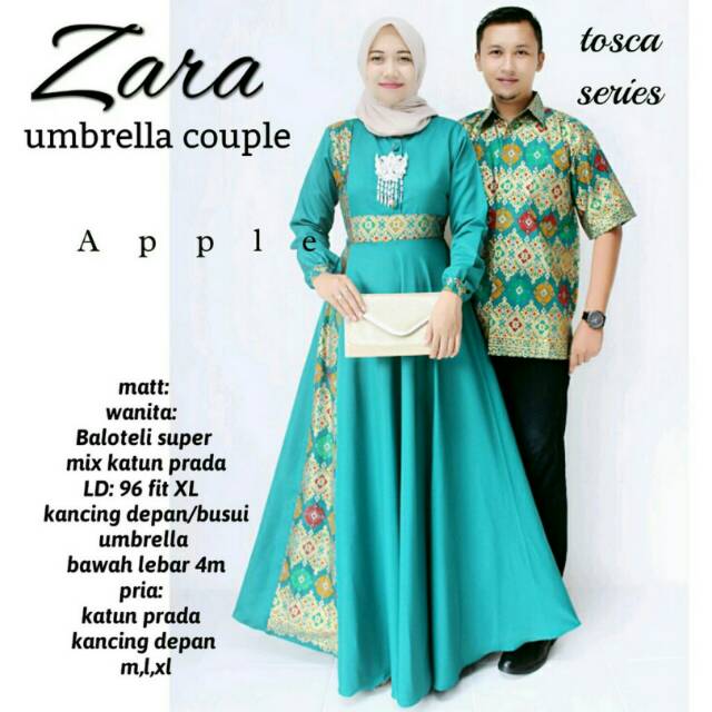 Batik Couple Kebaya / Sarimbit Gamis Zara