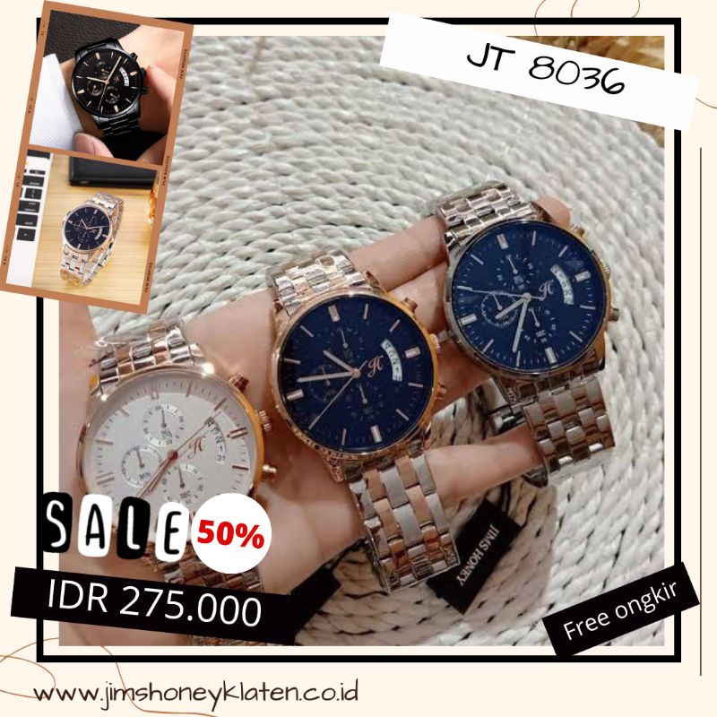 Jims Honey JT 8036 jam tangan pria jam tangan import