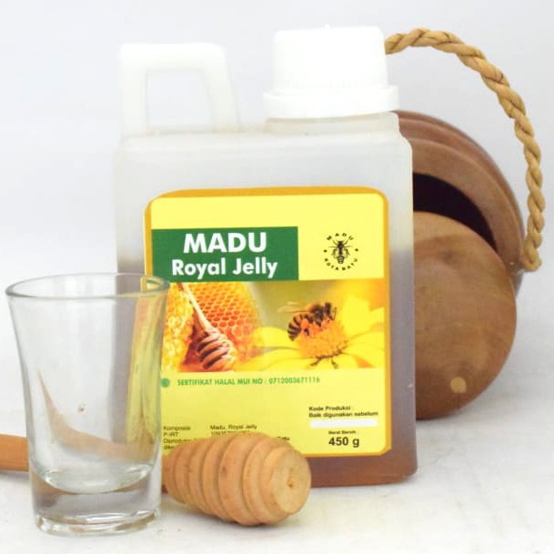 

Madu Asli Murni Royal Jelly 2 IN 1 (madu + royal Jelly) Jirigen 450 gr