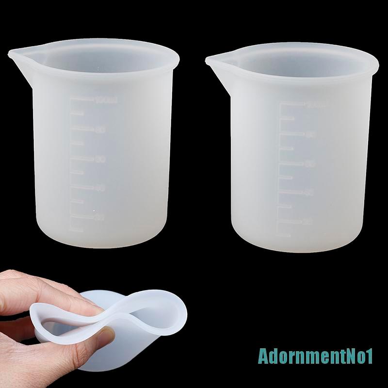 [AdornmentNo1]2Pcs silicone 100ml measuring cup for jewelry crystal scale resin glue molds