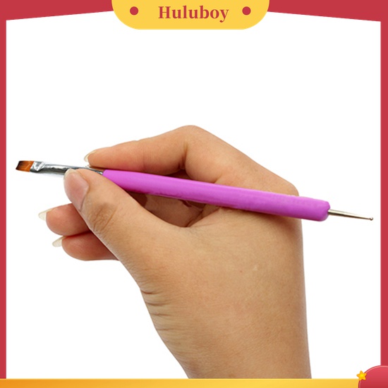 Huluboy Huluboy♡ Pen Brush 2 Sisi Untuk Melukis / Dotting Kutek Gel UV Akrilik