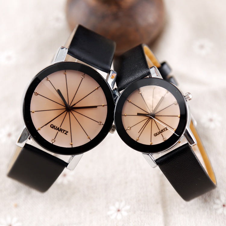 Jam Tangan Couple Quartz Putih Dan Hitam / New Jam Tangan Terbaru Fashion Couple Tren 2019