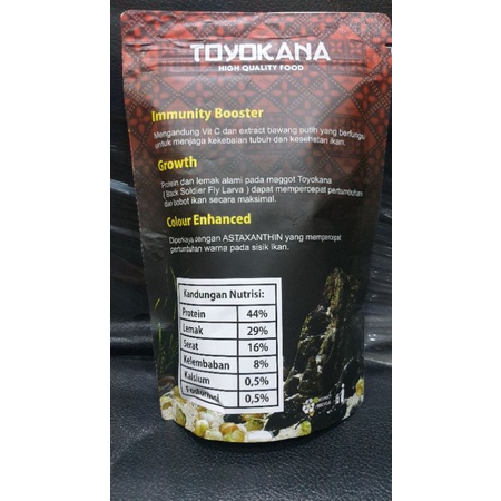 Super Maggot Bloodt Skin Toyokana 50 Gr Maggot kering BSF Pakan Ikan Predator