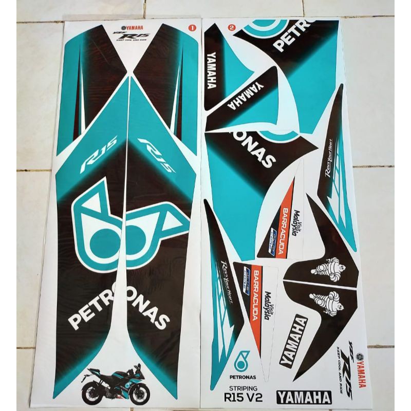 STRIPING LIS BODY YAMAHA R 15  R15 V2 PETRONAS/STRIPING YAMAHA R15 V2