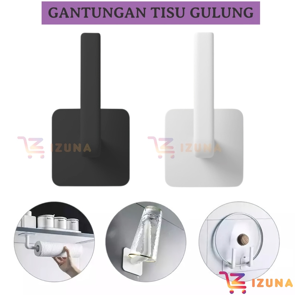 [IZUNA] Holder Gulungan Tempel Tisu Toilet / Tempat Tisu Gulung Serbaguna