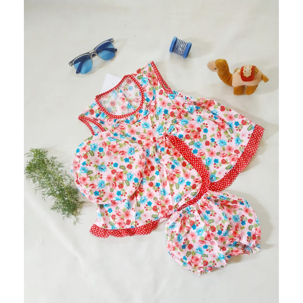 Baju bayi 3 bulan - 12 bulan, setelan bayi perempuan, baju bayi, fashion bayi