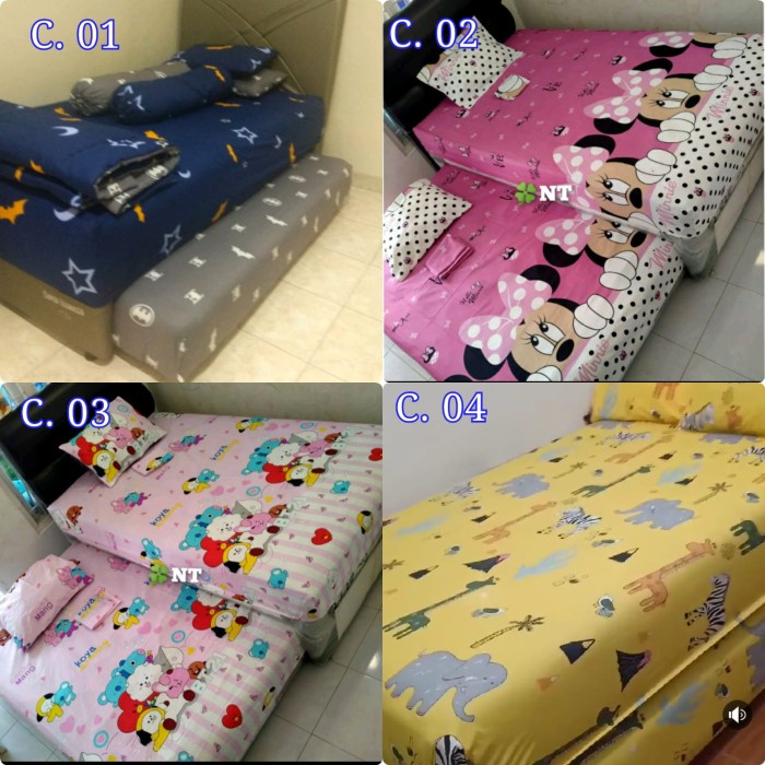 [TERLARIS] SPREI SORONG | SPREI 2IN1 | SPREI ATAS BAWAH UKURAN KUSTOM 90 s/d 140 - 90x200