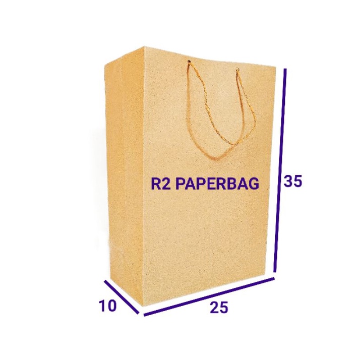 

Paper bag Custom Coklat polos Ukuran 25x35 tas kertas cratf untuk shoping bag