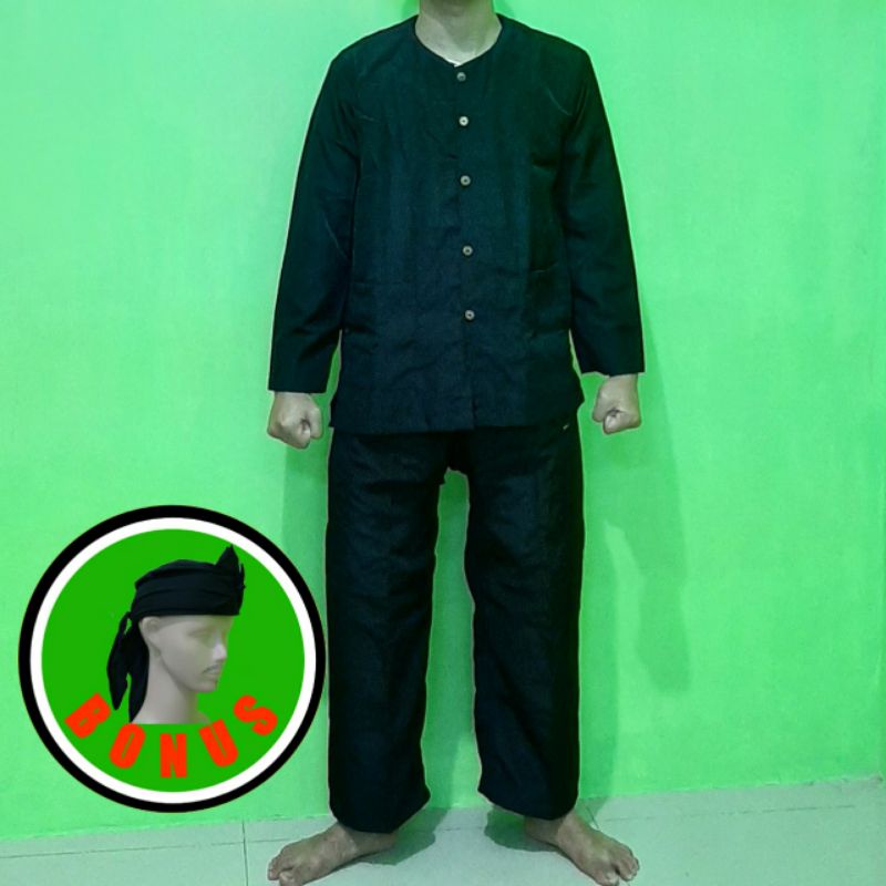 Jual BAJU PANGSI HITAM POTOS | Shopee Indonesia