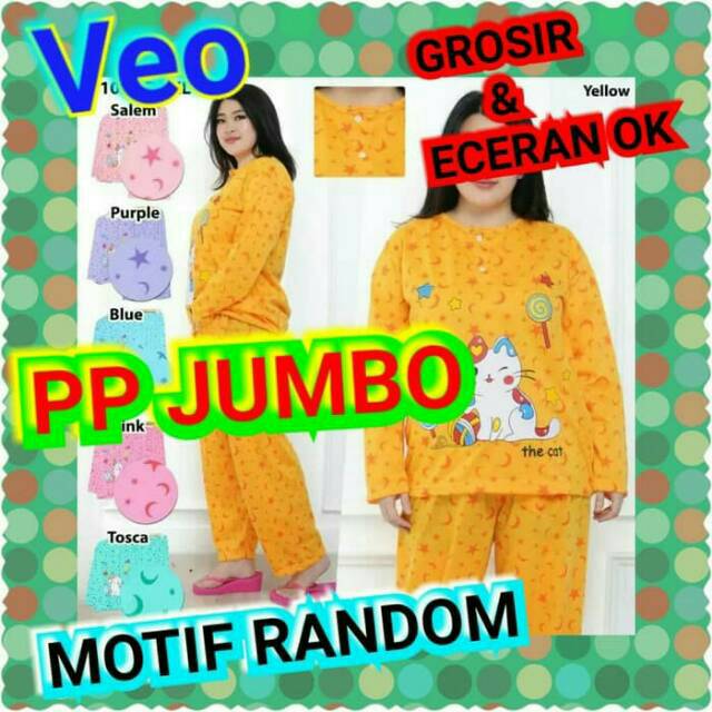 Baju Tidur PP Jumbo XXXL / XXL Grosir Eceran, Motif Random