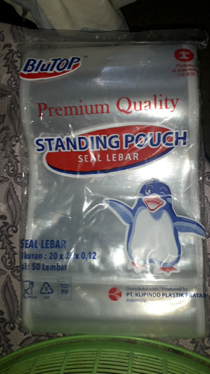 Plastik Klip Standing Pouch 20x35 / Kemasan Berdiri Seal Lebar Stp (isi 50 Pcs)