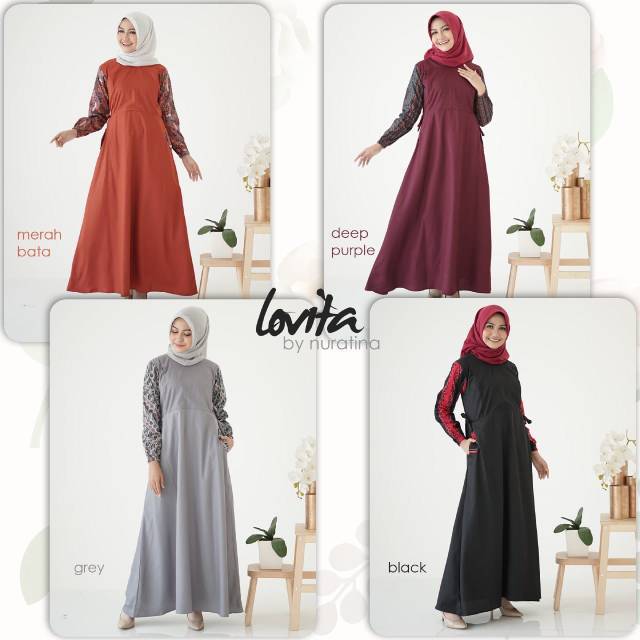 Baju Menyusui Lovita Nursing Dress by Nuratina