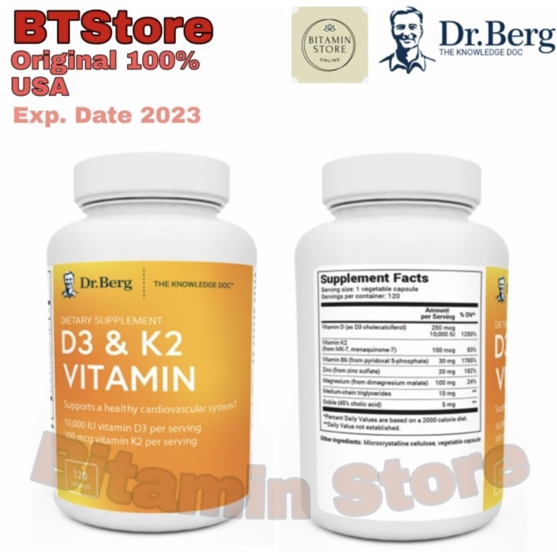Dr.Berg D3 10.000IU + K2 100mcg - 120 Caps