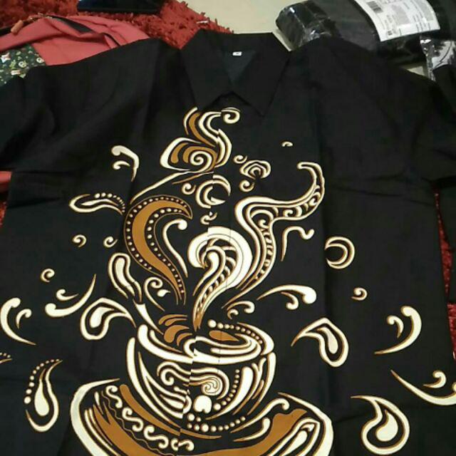 Kemeja Batik Aroma Kopi Size M - Xxl Batik Solo Halus Asli Katun Halus Sragenan Full Furing
