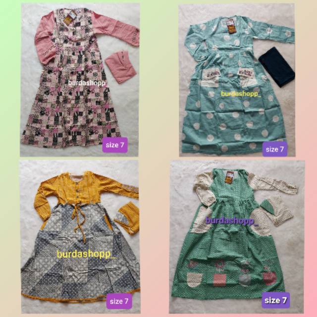 BAJU MUSLIM ANAK DANNIS PEREMPUAN SIZE 7