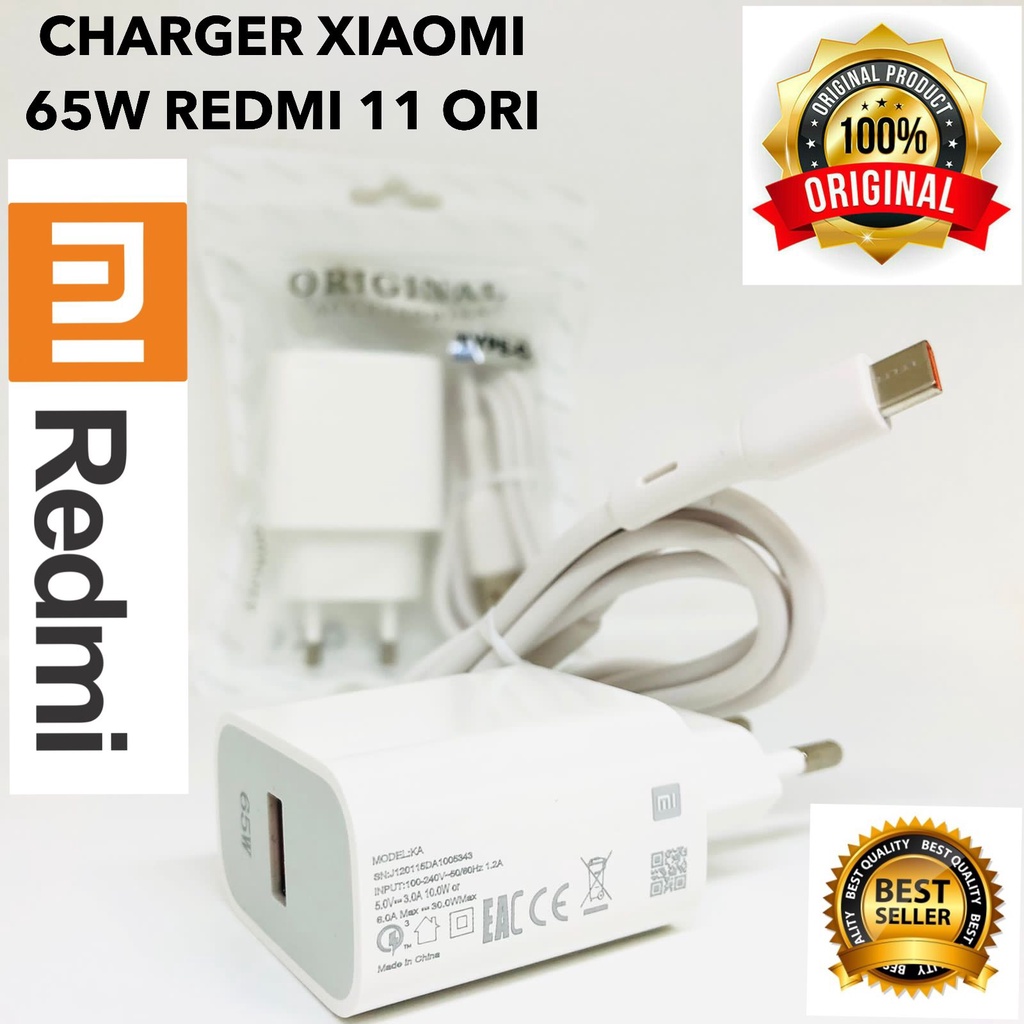 CHARGER XIAOMI 33 WATT ORIGINAL 100% MI 11 TURBO CHARGER Turbo Fast Charge 27watt: - Mi 9 - K20 Pro - Poco X2 Pro  Turbo Fast Charge 33watt: - Redmi Note 9 Pro - Poco F2 Pro - K30 Pro - Mi Note 10 / Pro