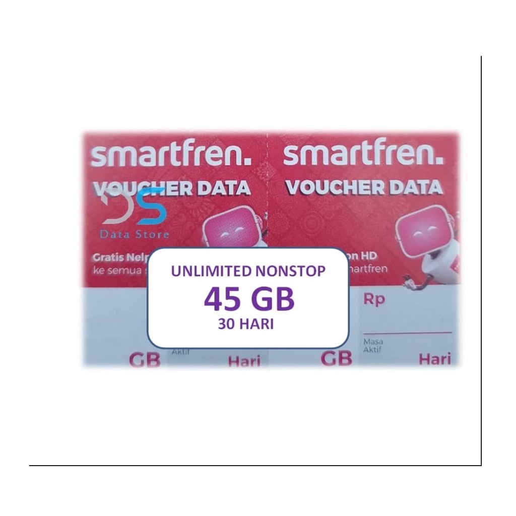 Voucher SmartFren NONSTOP UNLIMITED 45 GB