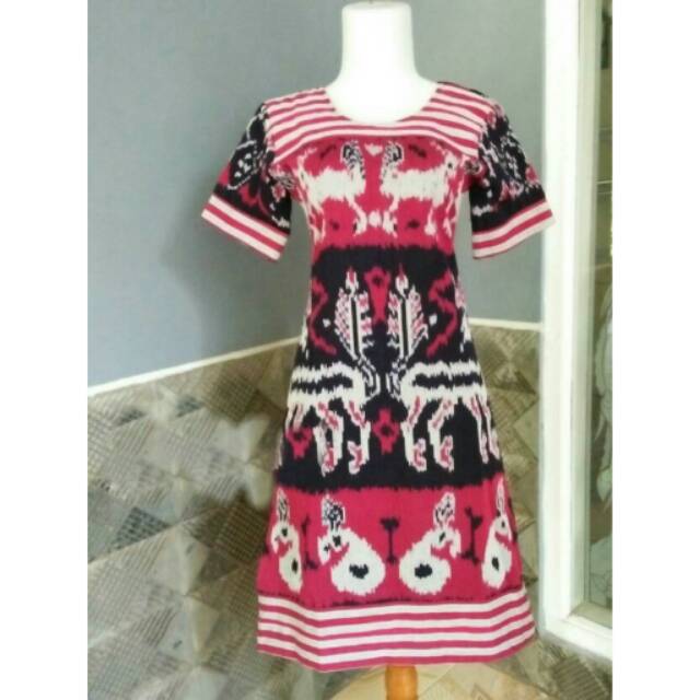 TUNIK TENUN Naga Merah HANDMADE 728Z