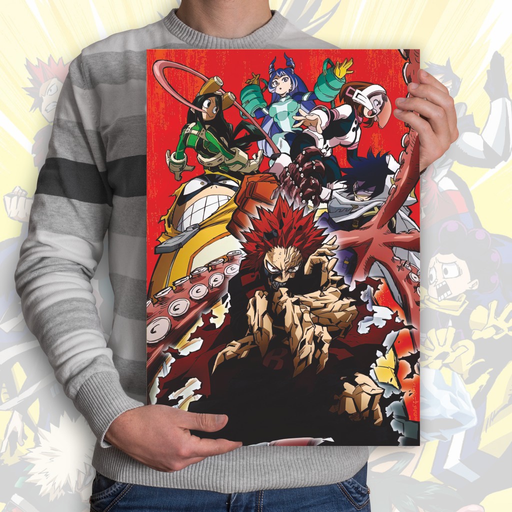 Poster Boku no Hero Academia Anime My Hero Academia A3+ Deku Midoriya Izuku Bakugo Todoroki-17 BNHA S4