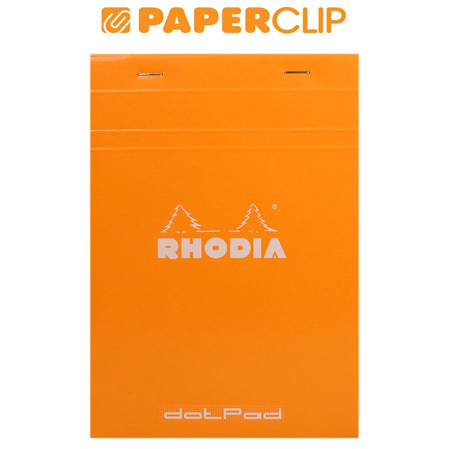 

NOTEPAD RHODIA N16 HEAD STAPLED ORANGE A5 DOT GRID 16558EXPC