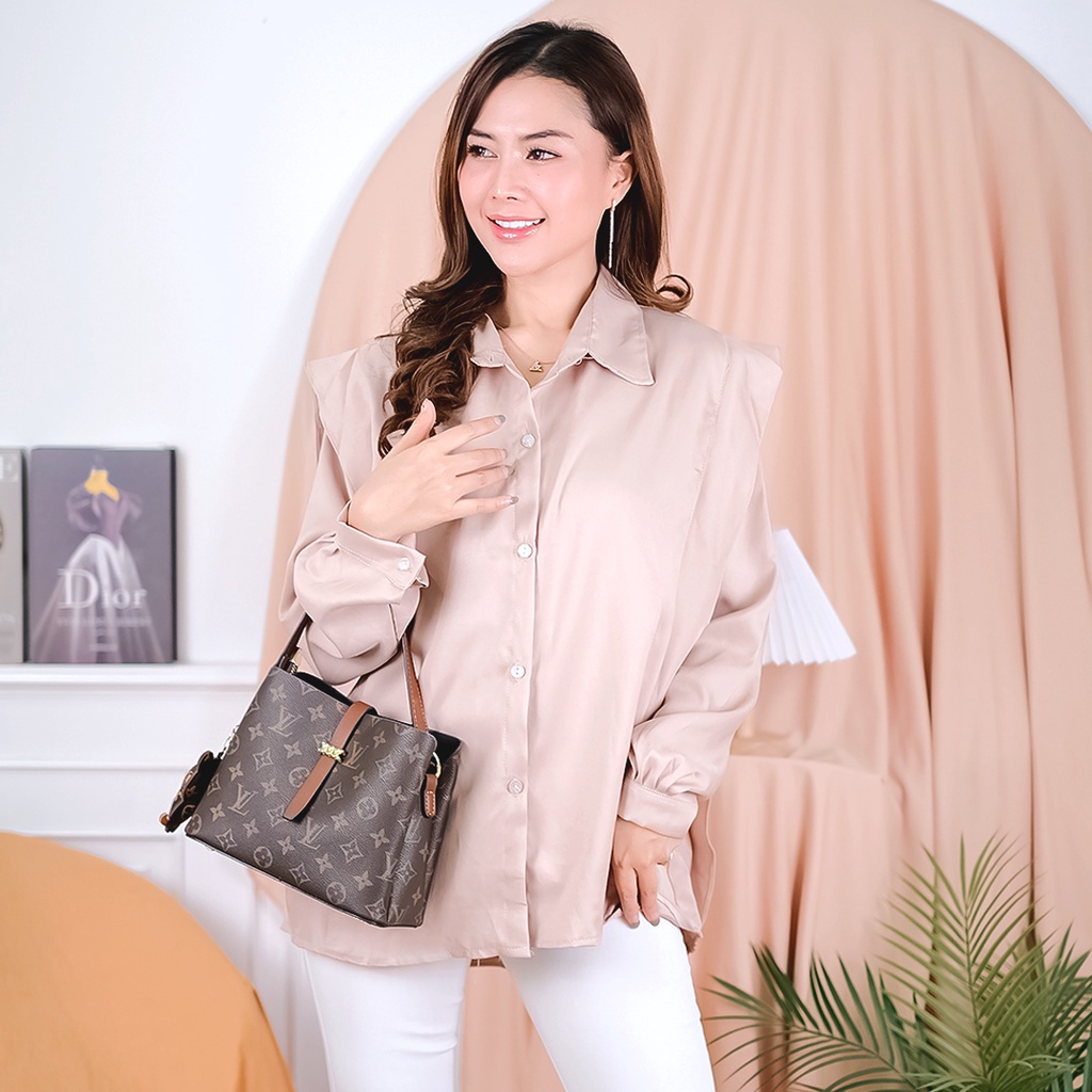 Tq88indonesia Fashion Blouse Rempel Kekinian / Blouse Breta Oversize / PREMIUM SHAKILA / Blouse Terbaru / Blus / Baju Atasan Wanita / Baju Santai Wanita / Ootd