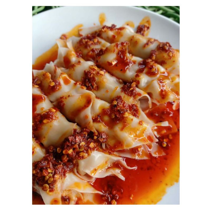 

Pangsit tulang rangu khas garut / Pangsit tulang rangu Chilli Oil Garut / Jajanan pedas garut