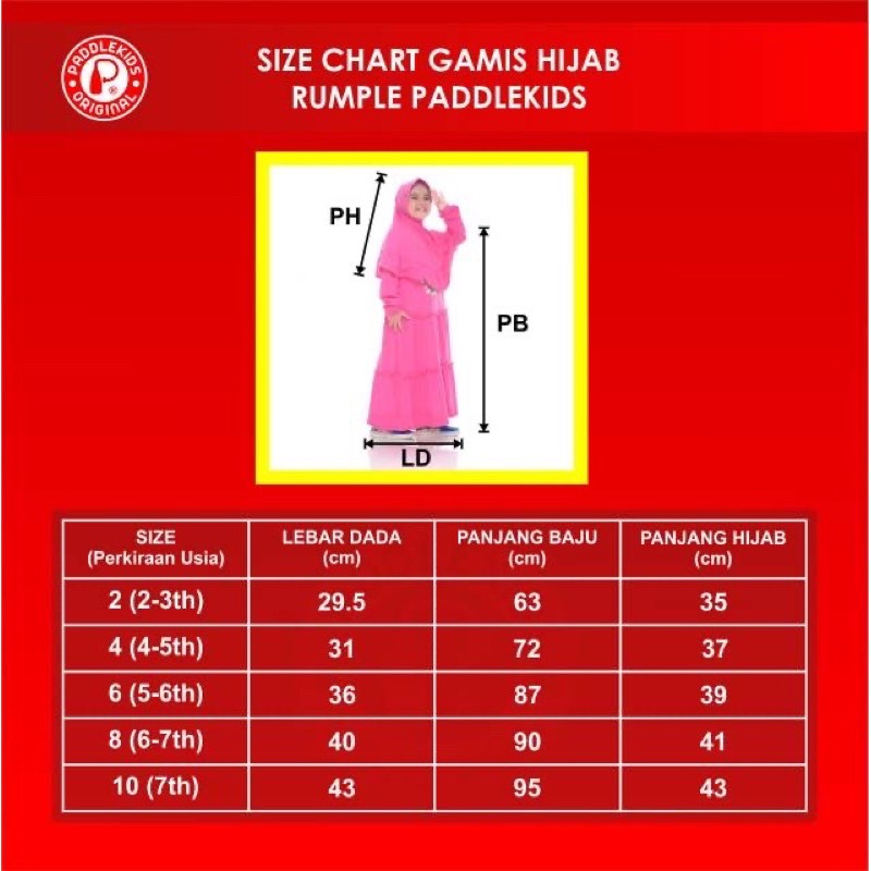 GAMIS PADDLEKIDS SET GAMIS PLUS HIJAB SIZE 2-10 PADDLE KIDS set gamis pocket amarra afra kids anak