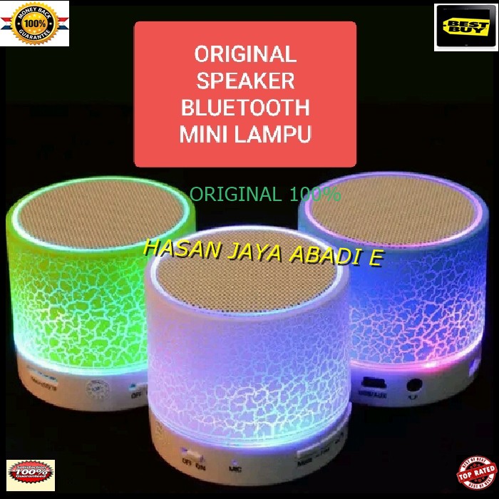 J180 original portable speaker lampu led bulat mini pc hp laptop cas casan bluetooth wireless blutut