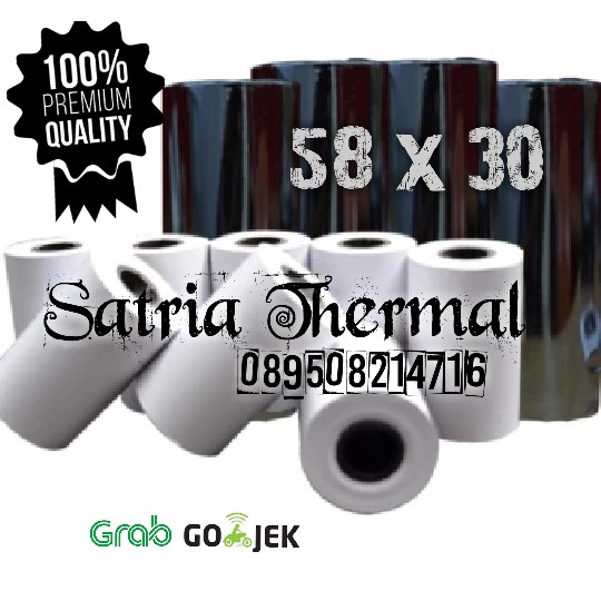 

Langsung Order KERTAS THERMAL 58 X 30 mm - Roll Kertas Kasir Thermal Mobile Printer Murah