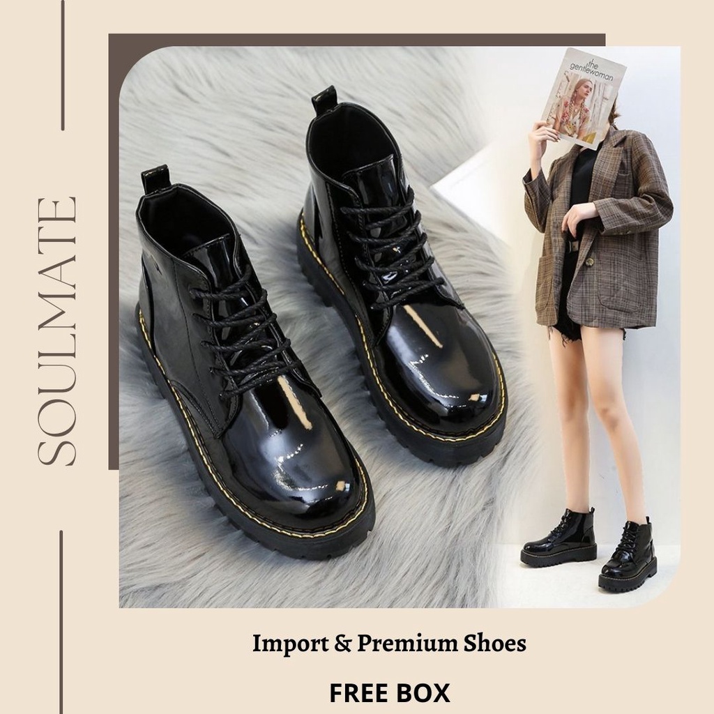 SOULMATE SM-015 Sepatu Boots Wanita Fashion Import Premium Quality