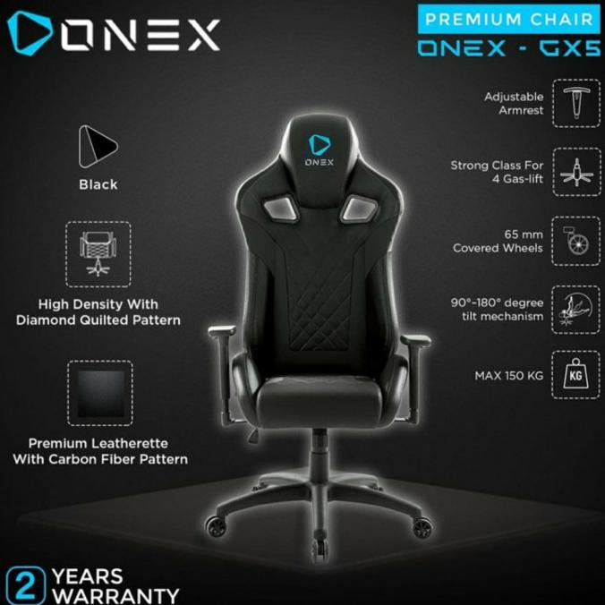 Premium Gaming Chair Onex Gx5 Original Garansi Resmi - Putih Marajasa45