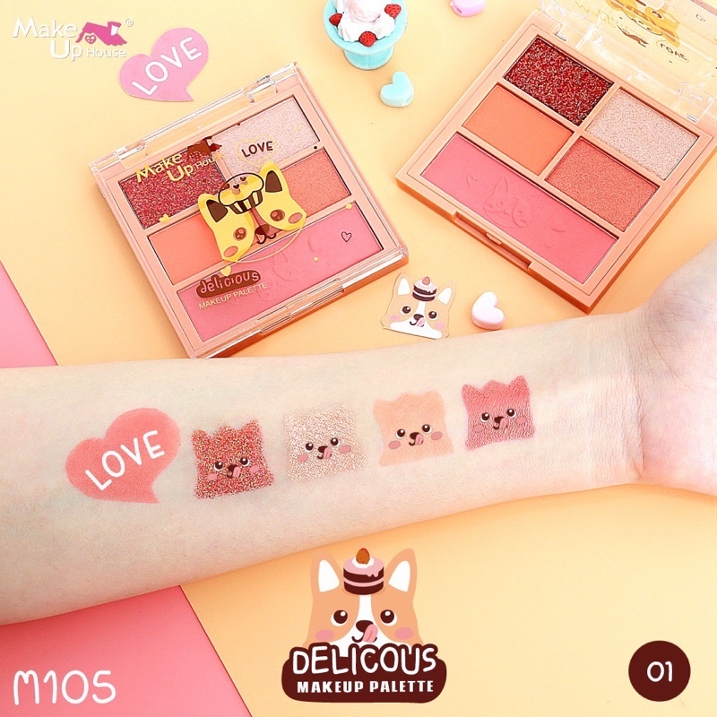 DELICIOUS MAKEUP HOUSE/MAKEUP PALETTE/DELICIOUS M105/EYESHADOW &amp; BLUSHER