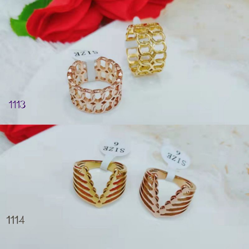 Cincin Titanium perhiasan fashion 1113.1114